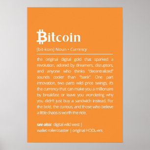 Funny Bitcoin Definition Poster