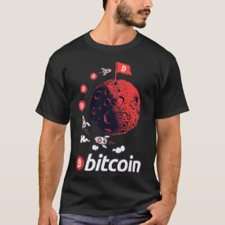 Funny Bitcoin Moon Crypto Cryptocurrency Blockchai T-Shirt