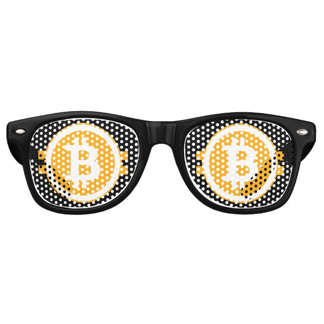 Funny Bitcoin Retro Sunglasses (Front)