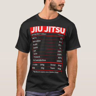 Funny BJJ Brazilian JiuJitsu Nutrition Fact Men T-Shirt