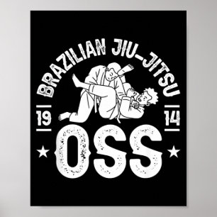 Funny BJJ Brazillian Jiu Jitsu Novelty Jew Jitsu Poster