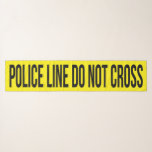 Funny Black and Yellow Police Line Scarf<br><div class="desc">Accessorise with humour,  with this fun scarf that's made to look like yellow and black police line tape with the message POLICE LINE DO NOT CROSS in bold black lettering.</div>