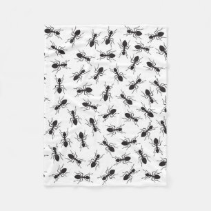 Funny Black Ants Pattern Fleece Blanket