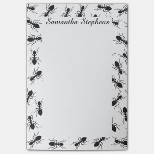 Funny Black Ants Pattern Post-it Notes