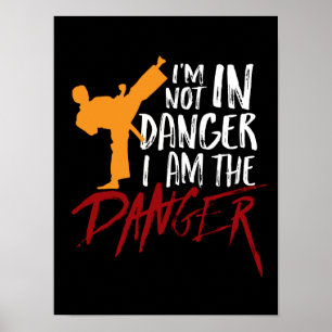 Funny Black Belt Fighter Martial Arts Humour Poster