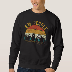 Funny Black Ca Womens Ew People Meowy Cat Lovers Sweatshirt