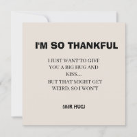 Funny Black Calligraphy I'm So Thankful Simple