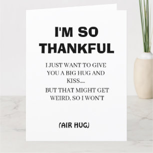 Funny Black Calligraphy I'm So Thankful Simple Tha Thank You Card