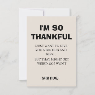 Funny Black Calligraphy I'm So Thankful Simple Thank You Card