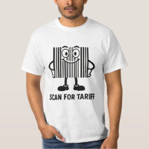 Funny Black Cartoon Barcode Tariff Scan Graphic