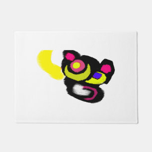 Funny Black Cat art Doormat