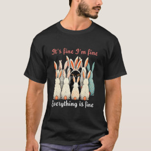 Funny Black Cat Bunny Cat Easter Bunny Ears T-Shirt