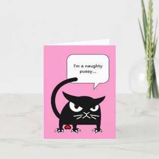 Funny Black Cat Cards | Badd Gato | Naughty Pussy