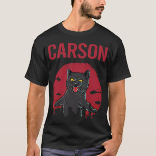 Funny Black Cat Carson T-Shirt