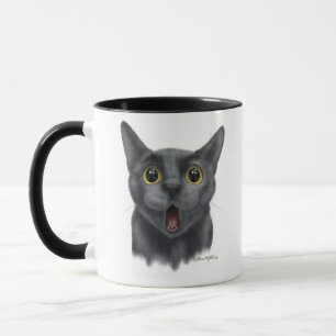 Funny Black cat Cartoon Mug