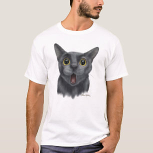 Funny Black cat Cartoon T-Shirt