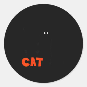 Funny Black Cat Cat Servant Classic Round Sticker
