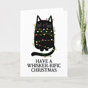 funny black cat christmas cards