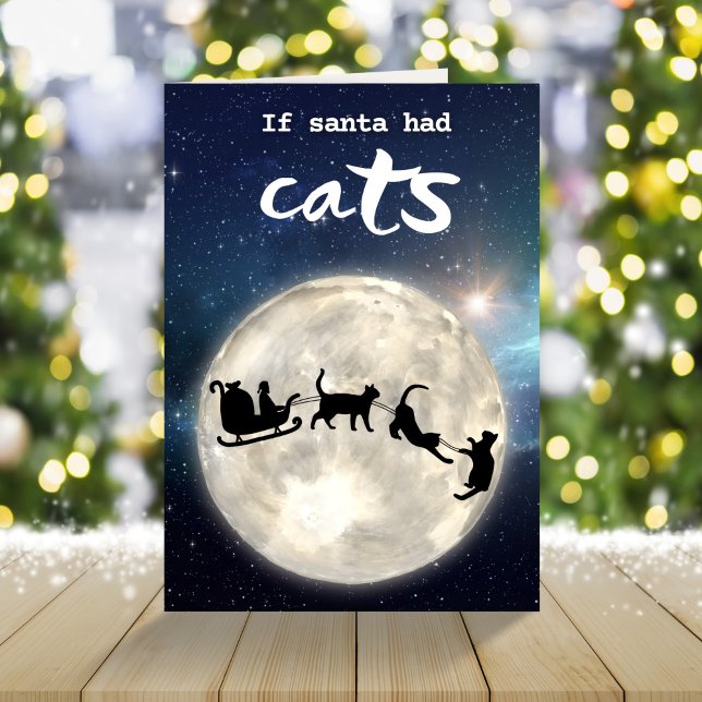 Funny black cat Christmas holiday card (Creator Uploaded)