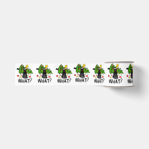 Funny Black Cat Christmas Tree Merry Santa Humor C Grosgrain Ribbon