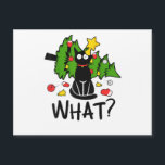 Funny Black Cat Christmas Tree Merry Santa Humour<br><div class="desc">Funny Black Cat Christmas Tree Merry Santa Humour Cat What_ Men Women Kids</div>