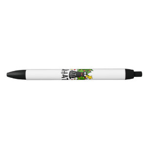 Funny Black Cat Christmas Tree Merry Santa Humour Ink Pen