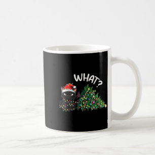 Funny Black Cat Christmas Tree Merry Xmas Humor Ca Coffee Mug