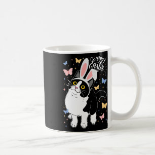 Funny Black Cat Easter Egg Happy Easter Bunny Tuxe Coffee Mug