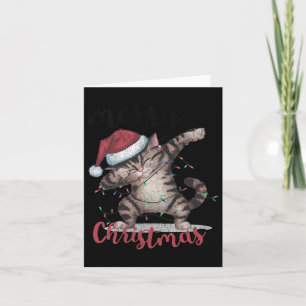 Funny Black Cat Halloween Funny Christmas  Card