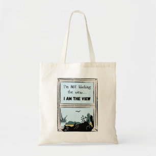 Funny Black Cat, I am the view Tote Bag