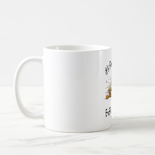 Funny Black Cat It's Fine I'm Fine Everything Is F Coffee Mug (Left)