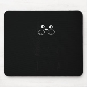 Funny Black Cat Kit-Tea Graphic Mouse Pad
