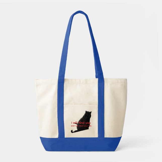 Funny Black Cat Meme Double-Sided Tote Bag (Front)