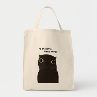 Funny Black Cat Meme Tote Bag