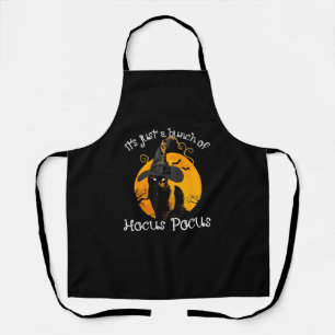 Funny Black Cat Moon Halloween Costume Bunch of Ho Apron