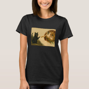 Funny Black Cat Reaching Paw Art Meme Gift T-Shirt