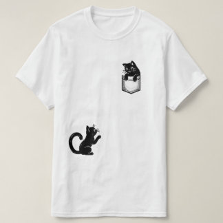 Funny black cat t-shirt 