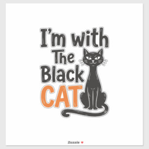 Funny Black Cat Vintage Engraving Halloween Design