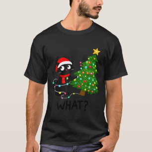 Funny Black Cat What_ Christmas Tree Funny Cat Lov T-Shirt