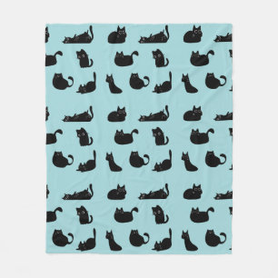 Funny Black Cats Fleece Blanket