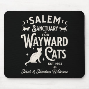 Funny Black Cats Witch Salem Sanctuary For Wayward Mouse Pad