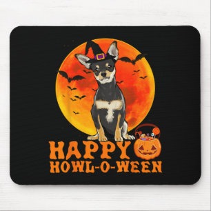 Funny Black Chihuahua Dog Halloween Happy Mouse Pad