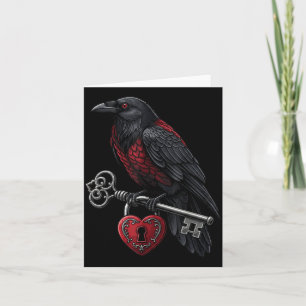 Funny Black Crow Black Bird Funny Crow Valentines  Card
