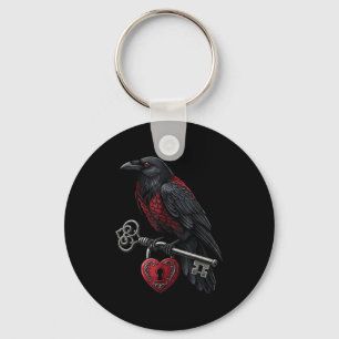 Funny Black Crow Black Bird Funny Crow Valentines  Key Ring