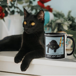 Funny Black Cute Best Cat Dad Father’s Day Mug