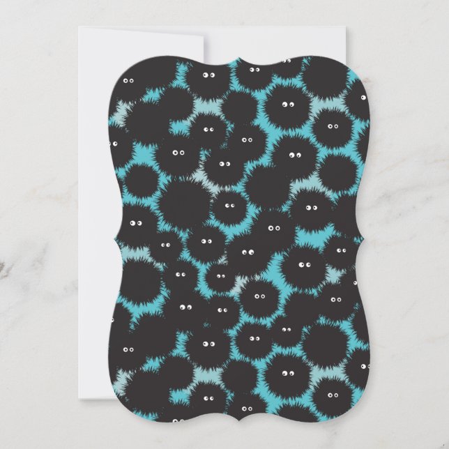 Funny black fluffy monsters  (Front)