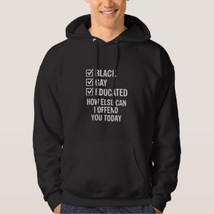 Funny Black Gay Pride Support LGBTQ Rights Hoodie