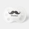 Funny black handlebar moustache stache personalise