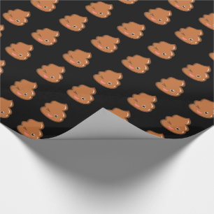 Funny Black Joke Brown Poop Novelty Wrapping Paper
