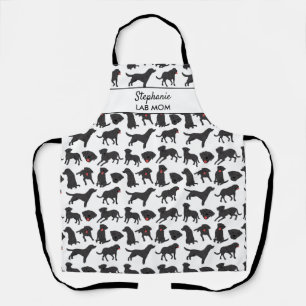 Funny Black Lab Dog Lover Dog Mum Dad Custom Apron